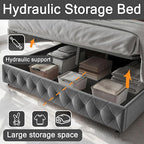 Modern Multi-Color LED Light Queen Bed Frame - Image 6