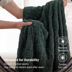 Bedsure GentleSoft Dark Green Spring Throw Blanket - Image 6