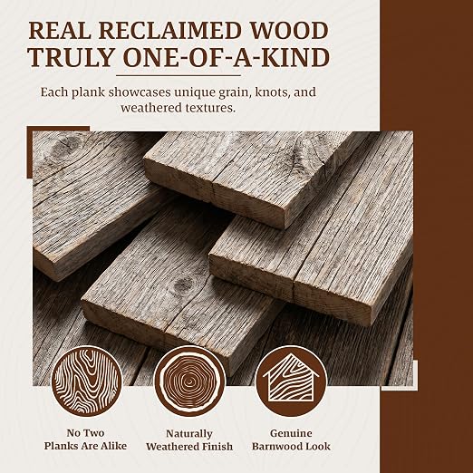 BARNWOODUSA Real Reclaimed Wood Planks - Image 4
