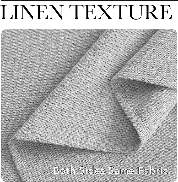 NICETOWN 100% Blackout Linen Curtains - Image 6