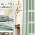 Aqua Green Linen Curtains 108 Inches Long - Image 3