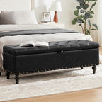 Mangodan 50" Storage Ottoman Bench, Tufted Ottoman - Image 6