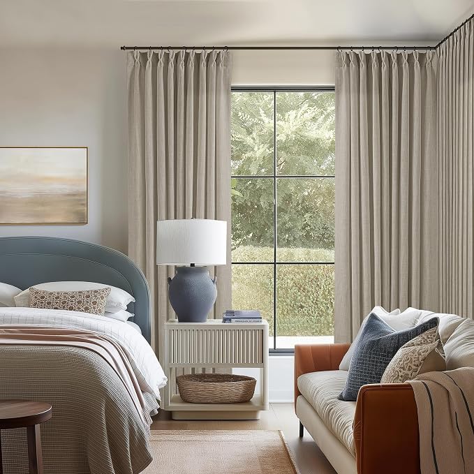 Extra Wide Curtains 84 Inches Long 60 Inch Width Burlywood Birch | Pinch - Image 5