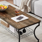 VECELO 3 Pieces Living Room Table Sets, Coffee and End Tables - Image 4
