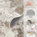 UERMEI Area Rug Living Room Rugs-Washable Neutral Modern Abstract Soft Thin - Image 8