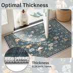 Soalmost 2x3 Dog Rugs for Entryway, Washable Door Mat Soft Rug Navy Blue | - Image 5