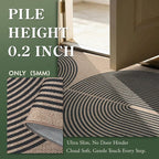 Lahome Modern Rainbow Easy Jute Rug, 3x5 Washable Rugs - Image 6