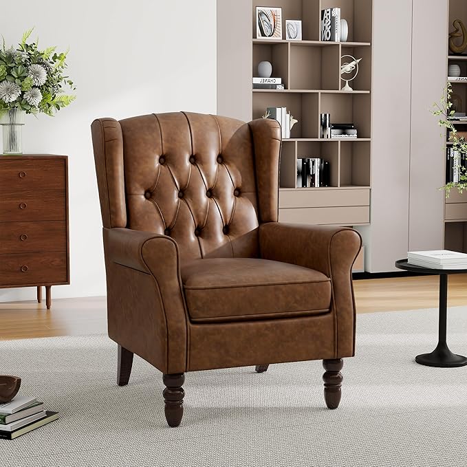 Mid-Century Modern Wingback Accent Chair by PiaRicco
