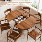 43.3in-59in Extendable Round Dining Table - Image 5