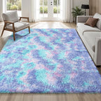 PLHXFR 6x9 Area Rugs Living Room: Fluffy Bedroom Soft Shag Rug Kid Rainbow | - Image 7