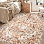 SERISSA 4x6 Washable Non Slip Boho Area Rug by SERISSAHomeDecorCollection