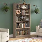 Bush Home Tall 5 Shelf Bookcase, 5 Tier Bookshelf Storage Cabinet - Image 2