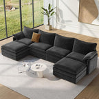 Vesgantti 142" U Shaped Sectional Cloud Couch, Large Cloud Modular Sectional by Vesgantti