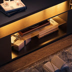 Cubehom Black TV Stand, Glass TV Stands - Image 5