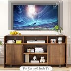 Small Fluted TV Stand for Bedroom, Mid Century Modern Media TV Console for 55 - Image 4