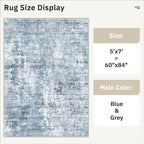 Soalmost Abstract Rug 5x7 Washable Area Rugs - Image 5