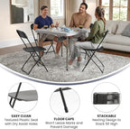 Flash Furniture Hercules Set of 10 Indoor/Outdoor Heavy-Duty Plastic Folding - Image 5