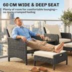 Outsunny 5 Piece Patio Furniture Set, Wicker Balcony Furniture - Image 3