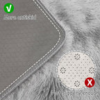 Super Soft Fluffy Living Room Area Rug 3x10 ft Tie-Dyed Light Grey Shaggy Furry - Image 3