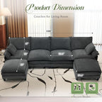 140" Cloud Couch, Modular Sectional Sofa - Image 2