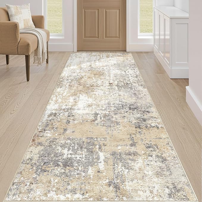 LOONGRUG Runner Rug 2x5 Washable Non-Slip Kitchen Neutral Modern Rug | Soft - Image 4