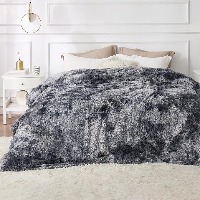 Bedsure GentleSoft Fluffy Sherpa Fleece Faux Fur Blankets Queen Size by Unknown