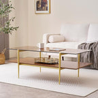 LumFurn Extra Large Rectangle Glass Coffee Table, Mid-Century Modern Design - Image 4