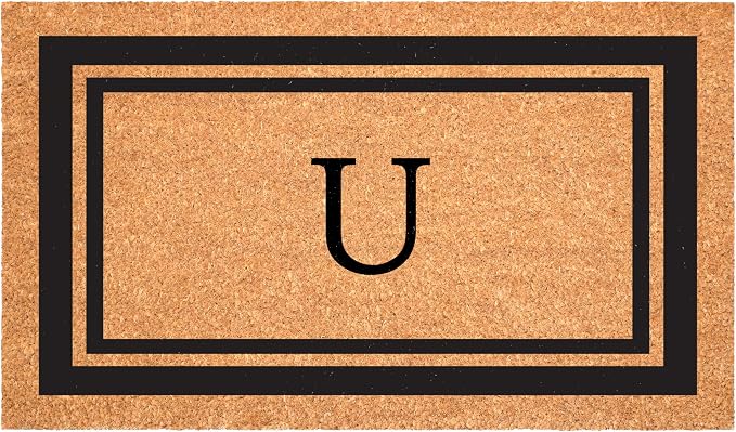 Calloway Mills 152962436U Black Border 24" x 36" Monogram Doormat by Callowaymills