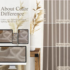 Ecru Curtains 63 Inch Length for Living Room Linen Blend Luxury Light Filtering - Image 3