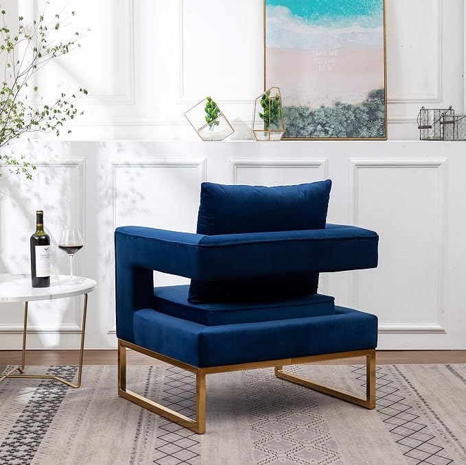 Roundhill Furniture Lenola Upholstered Accent Arm Chair - Image 8