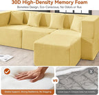 MONVANE Modular Sectional Sofa, Oversized 8 Seat Convertible U Shaped Couch - Image 4
