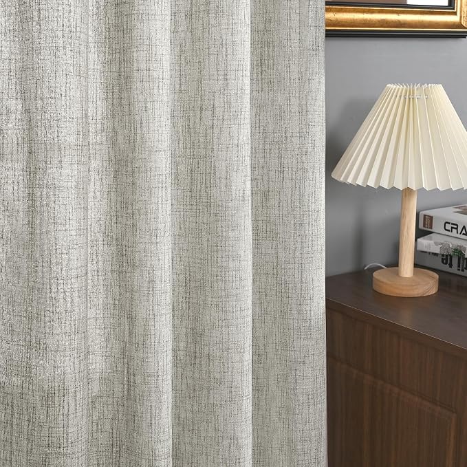YoungsTex Extra Long Linen Curtains 95 Inch 2 Panels - Image 5