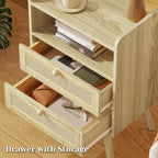 SUPERJARE 2 Drawer Night Stand - Image 5