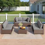 Qsun 7 Pieces Outdoor Patio Furniture Set, PE Rattan Outdoor Wicker Sectional - Image 8