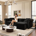 89" Velvet Convertible Sofa Bed Couch - Image 8