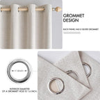 MIULEE 100% Blackout Linen Curtains - Image 4