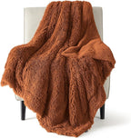 Bedsure GentleSoft Fluffy Burnt Orange Throw Blanket Fall Decorations by Unknown
