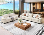 SUNSHINE VALLEY Sofa and Loveseat Set, Oversized Corduroy Modular Love seat and by SUNSHINEVALLEY