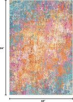 RELEANY Washable 5'x7' Abstract Area Rug - Image 2