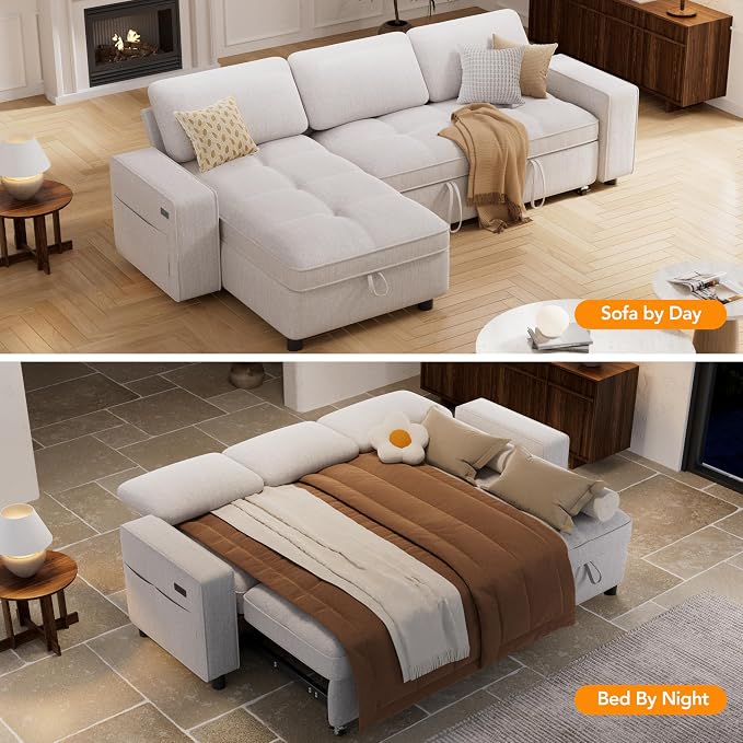Vipbear 81" Sectional Sleeper Sofa - Image 9