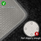 2x10 Bedside Area Rugs for Bedroom Soft Fluffy Shag Black Rug for Hallway - Image 4