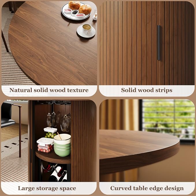 Wildhome Round Dining Table for 2-4, 31 Inch Dining Room Kitchen Table - Image 8