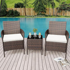 GarveeLife 3-Piece Patio Furniture Set, Rattan Outdoor Furniture - Image 8