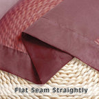 Burgundy Sheer Curtains 63 inch Length 2 Panels Set - Image 5