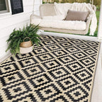 SAND MINE Waterproof Outdoor Rug 5x8 ft, Plastic Reversible Rug, Modern Area Rug by SANDMIND