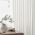 Pinch Pleated Linen 120 Inch Curtains 60 Inch Width Beige White | Light - Image 9
