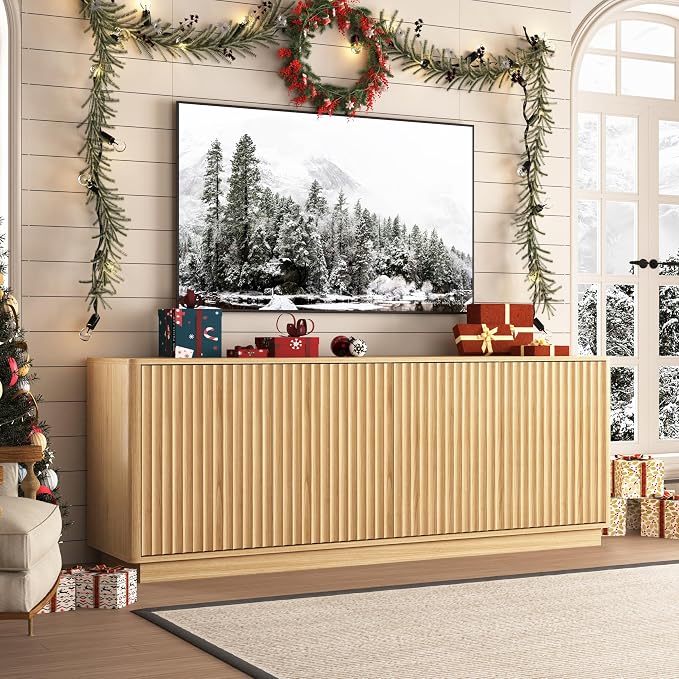 63'' Fluted TV Stand for TVs up to 75'', Modern Media Console - Image 6