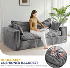 MAXYOYO 76" Bean Bag Sofa Couch, Loveseat Boneless Couch in a Box, Upholstered - Image 8