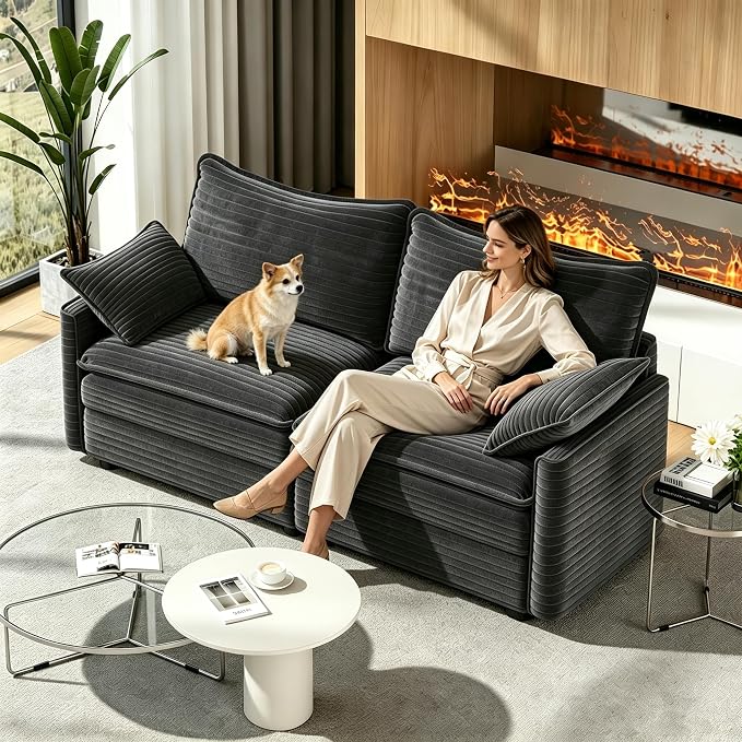 Vesgantti 74" Cloud Couch for Living Room, 2 Seaters Deep Seat Sectional by Vesgantti