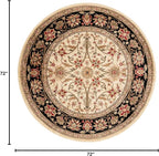 SAFAVIEH Lyndhurst Collection 6' Round Ivory/Black LNH212B Traditional Oriental - Image 2